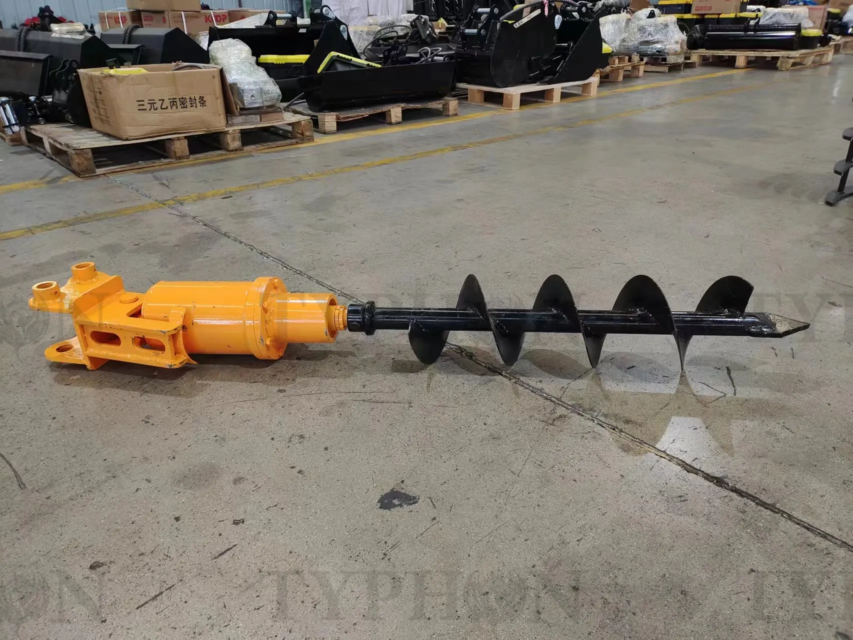 2.5 ton Excavator Attachment Hydraulic Earth Auger Post Hole Digger 8inch Diameter TERROR X2 PRO