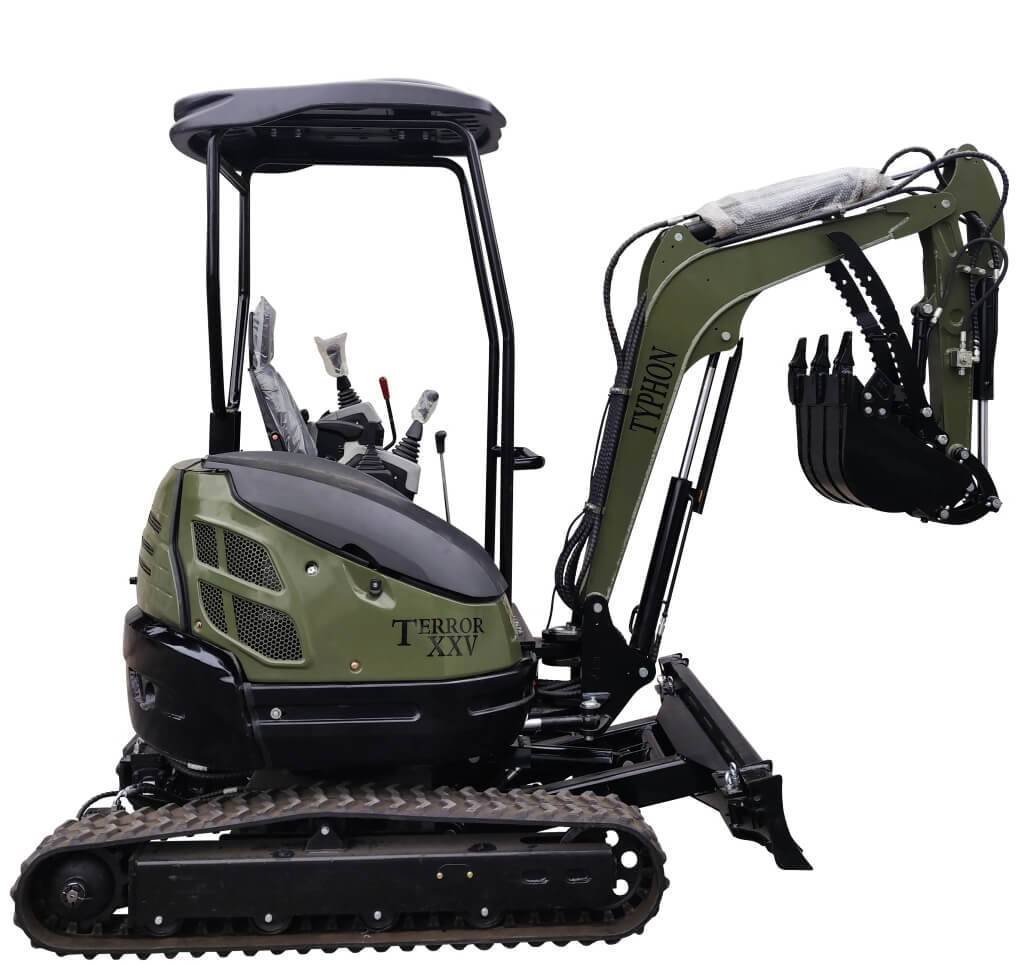 TYPHON TERROR XXV 2.5 Ton Mini Excavator KUBOTA Diesel Engine USA