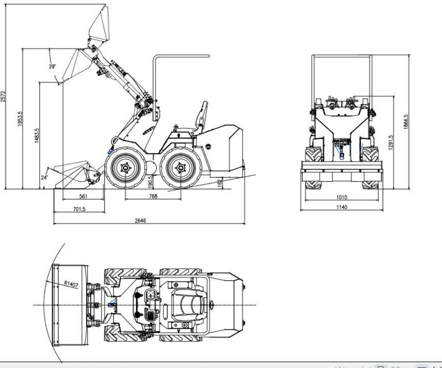 TYPHON Thunder VI 23hp EPA B&S Engine Wheel Loader USA