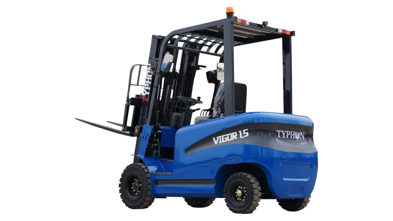 New 2025 TYPHON VIGOR 1.5 Blue Electric Forklift 1.5 Ton Lifter Lift Truck Jitney Hi-Lo