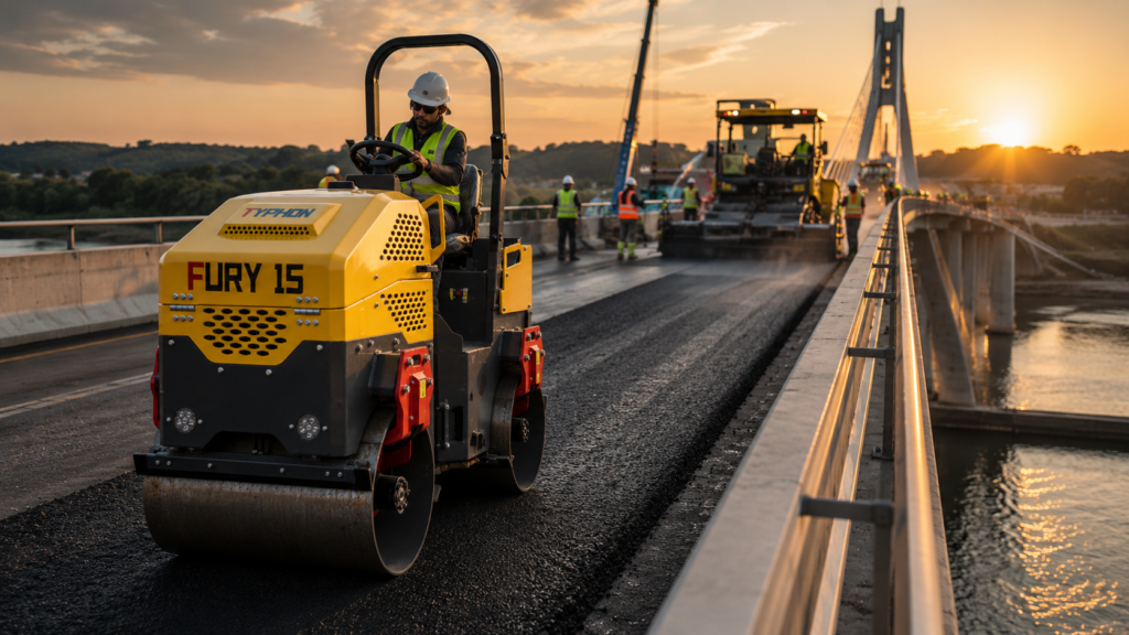 roller compactor job site