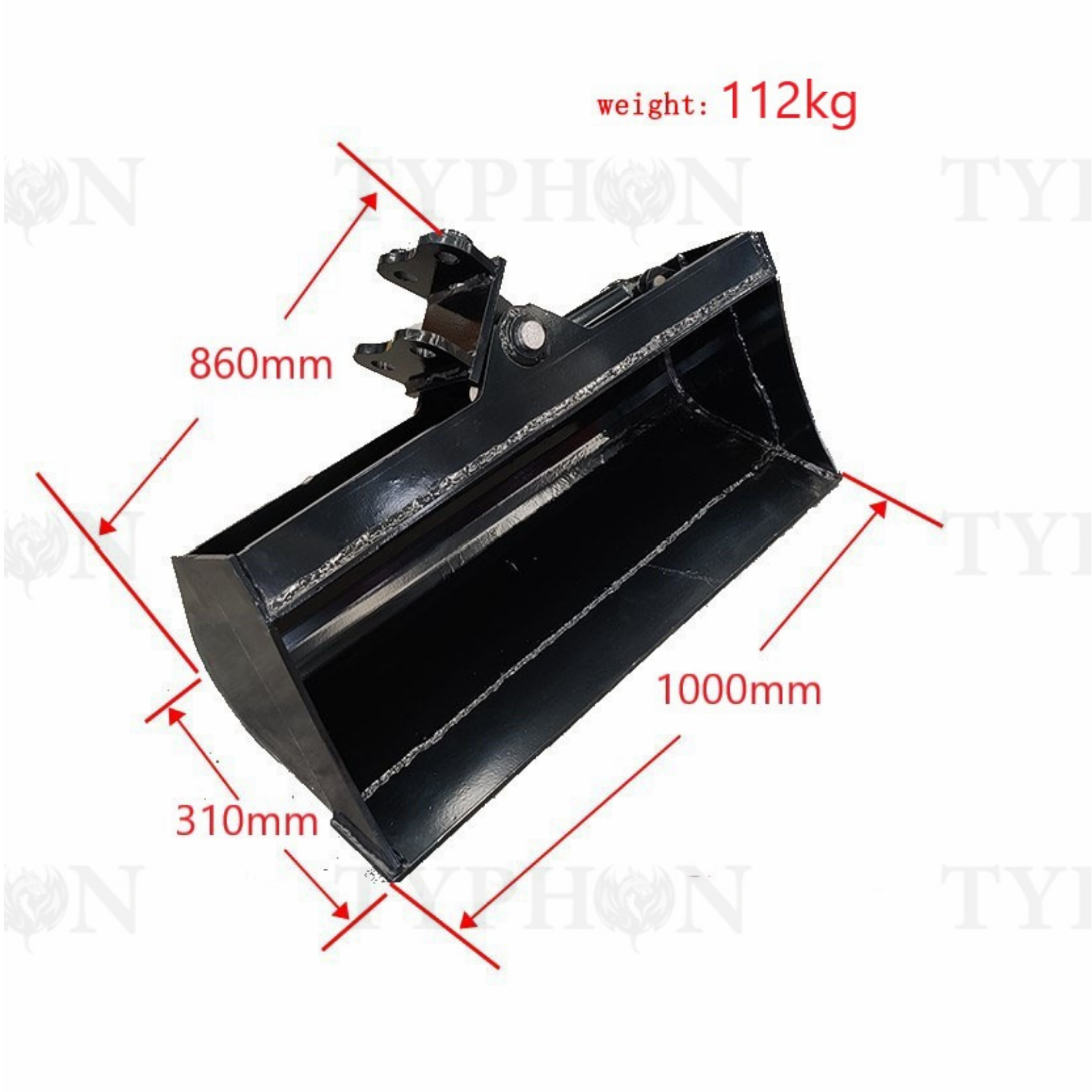 Excavator Attachment Tilt Bucket 39" Hydraulic Tilting Bucket 1000mm Heavy Duty TERROR X2 PRO
